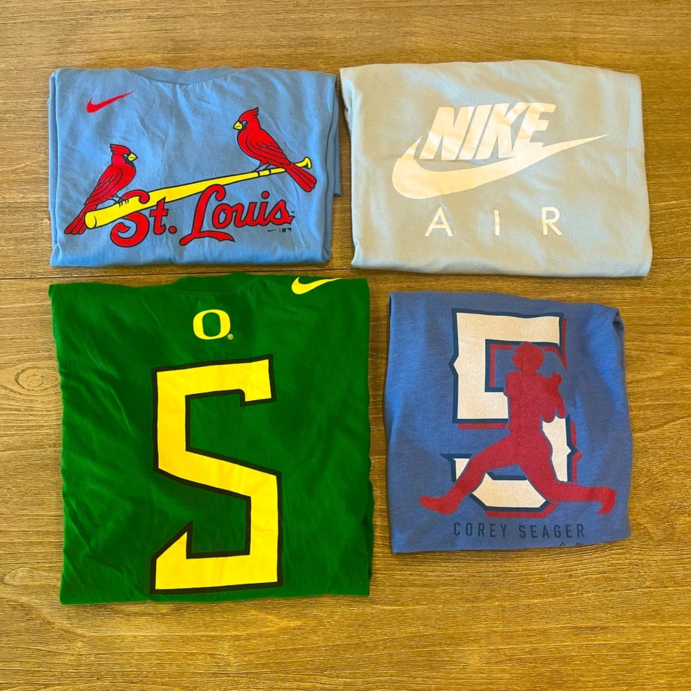 Lot of 4 Youth/Teen Sports T-Shirts Size AS/YXL
